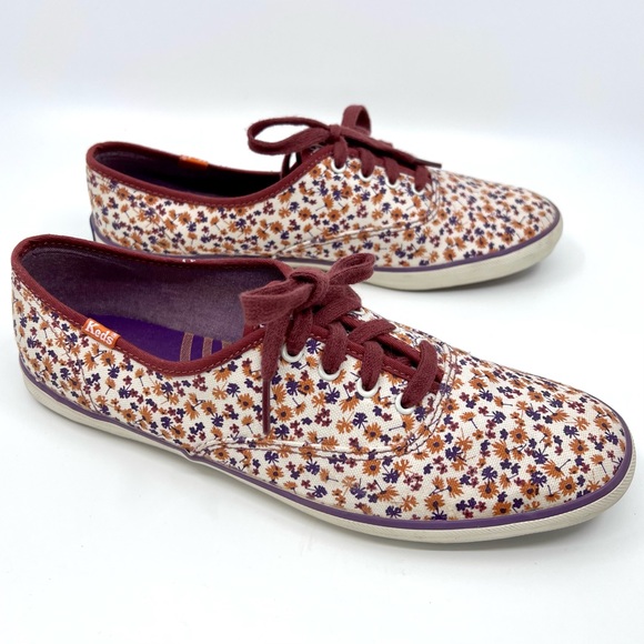KEDS Champion Canvas Floral Sneakers Women’s Size 9.5 - Picture 1 of 10